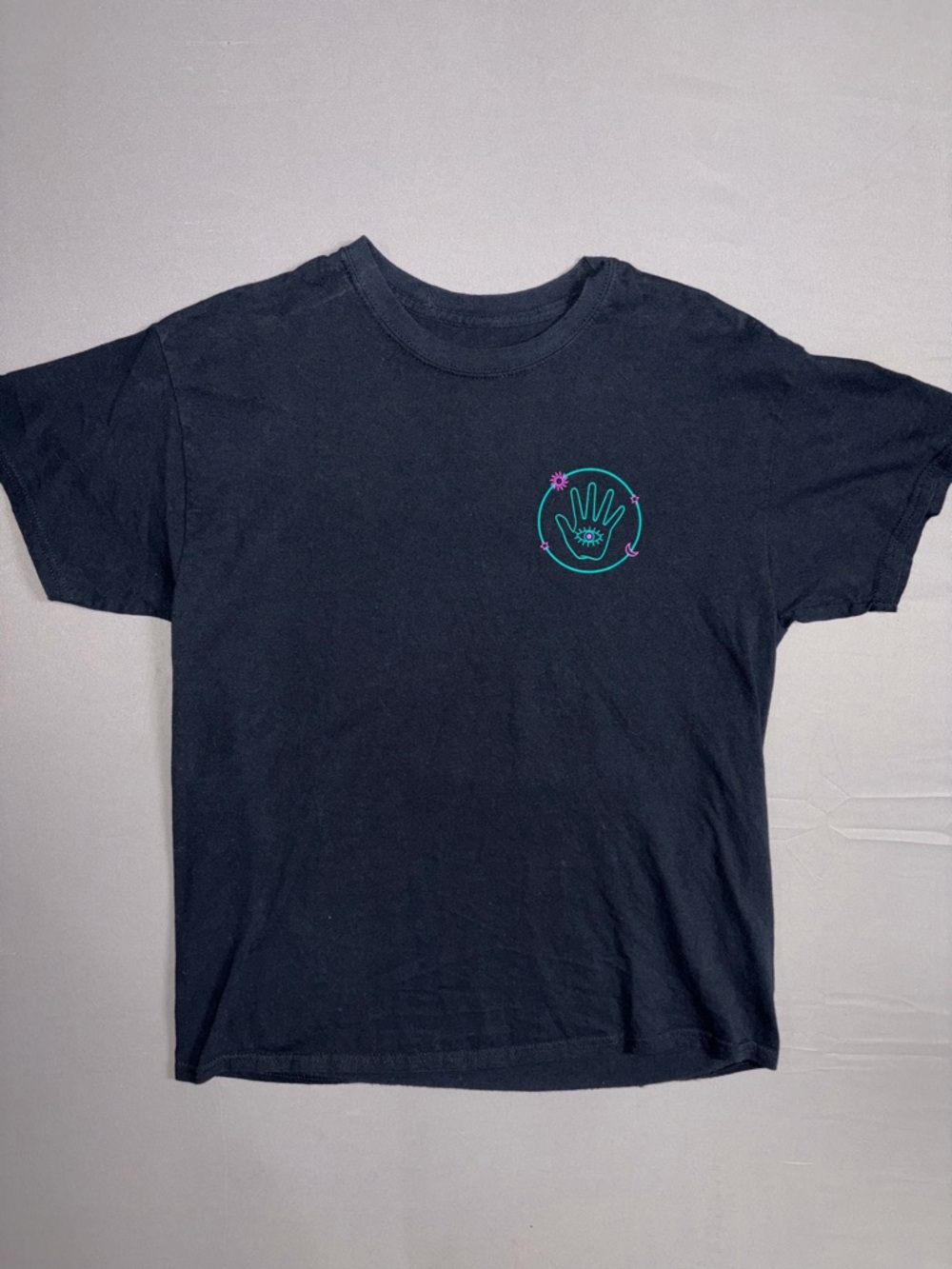 PacSun Black Crew Tee with Subtle White Logo